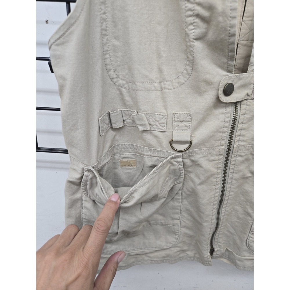 Royal Robbins Men's Large‎ Khaki Utility Vest Outdoor Travel Hunting Zip Up - Picture 2 of 16